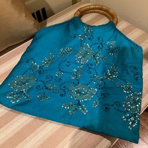 Sequin Bag with snap closure